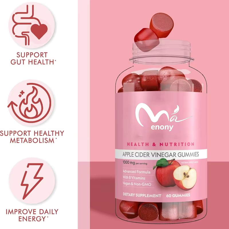 Apple Cider Vinegar Pill - 60-delige appelazijngummies voor platte buik -