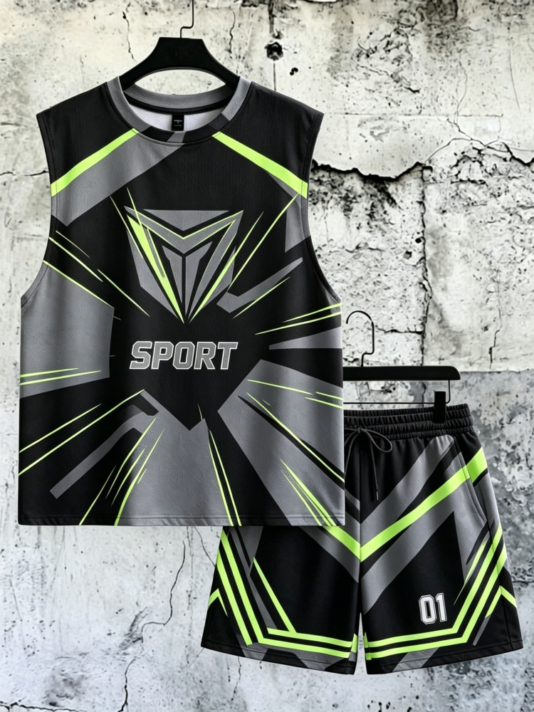 Fitness & Nutrition Lab Zapopan - Mouwloze tanktop en korte broekset voor