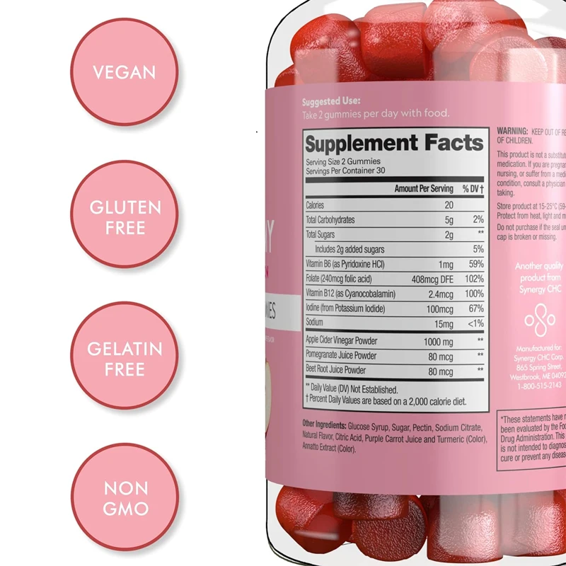 60-delige appelazijngummies vo - Apple Cider Vinegar Pill recensie en prijs