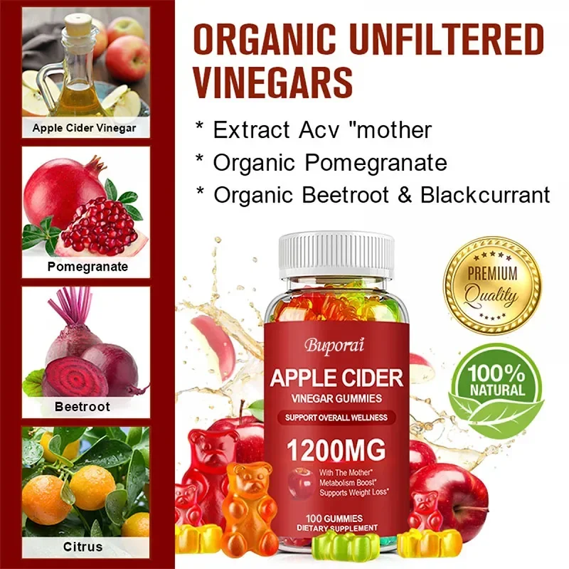 Appelciderazijngummies 1200MG  - Apple Cider Vinegar Pill recensie en prijs